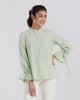 ENID BLOUSE IN LIME GREEN